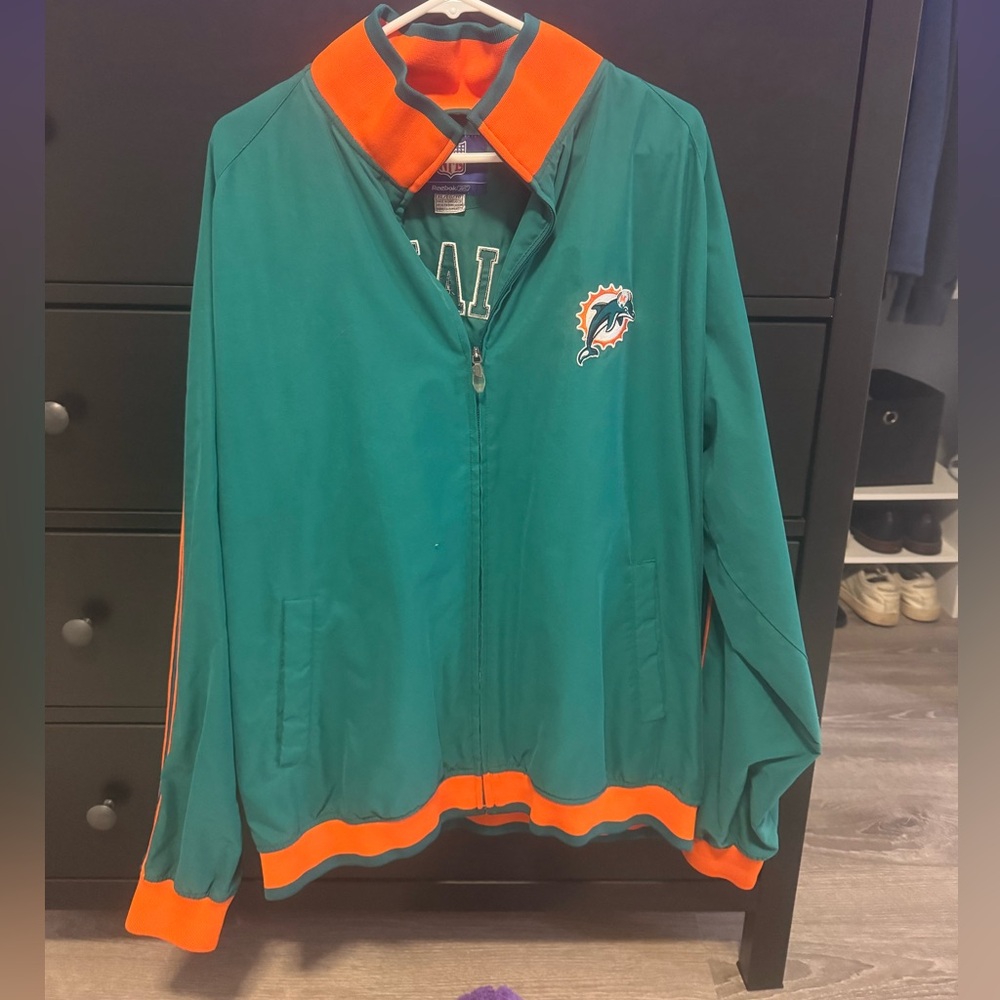 Vintage Reebok Miami Dolphins zip-up, size XL